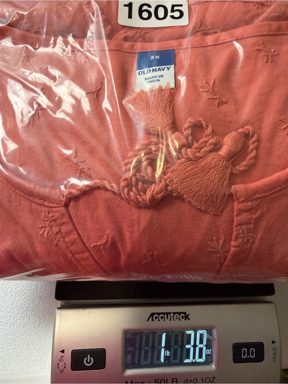 Old Navy Plus 3X Coral Embroidered Boho Tiered Midi Maxi Dress Cottagecore - Picture 11 of 11